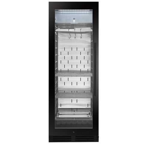 KingsBottle 352L Freestanding Steak and Meat Ager - Black, Left Hinge, Glass Door - KB180SA-FG-LHH