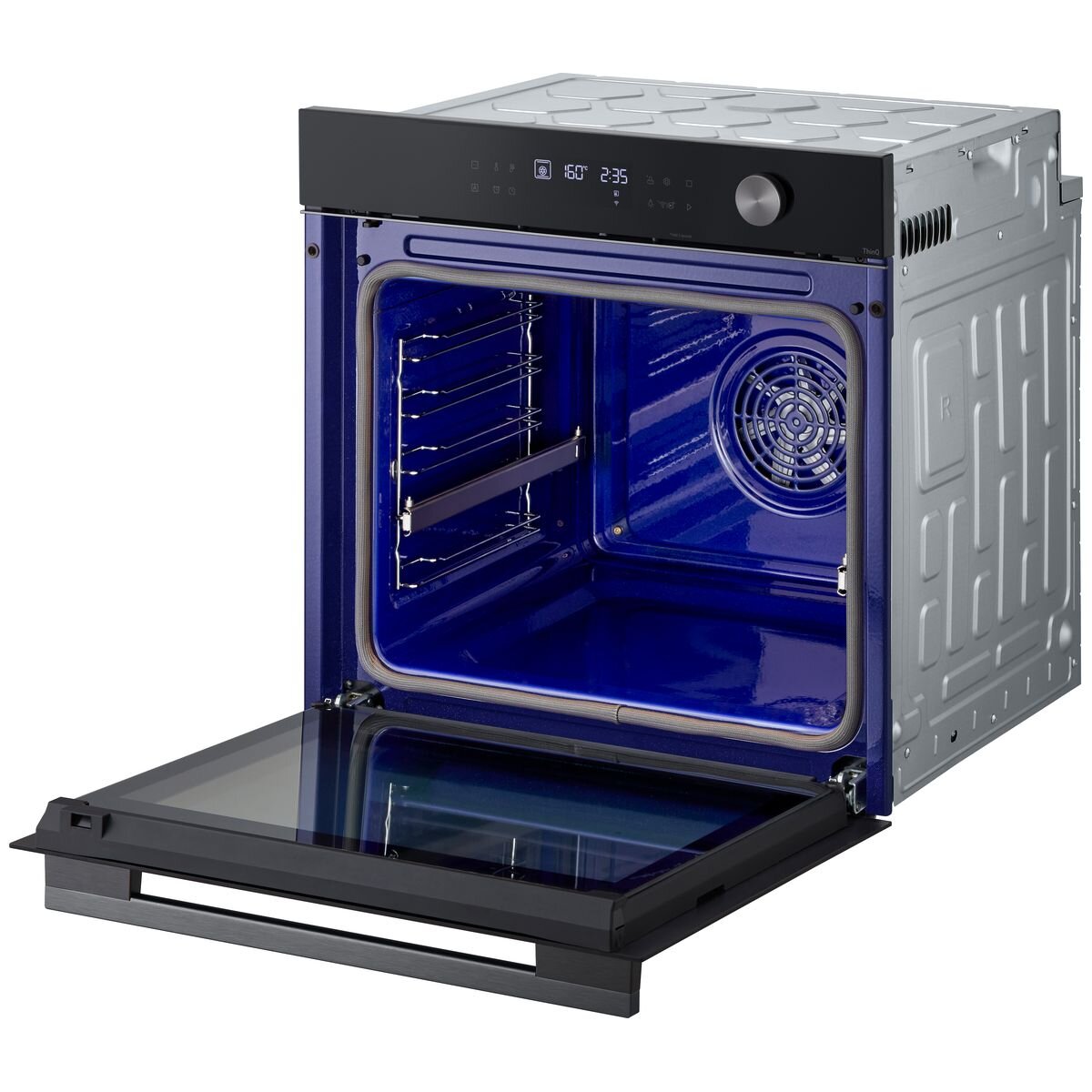 LG Series 5 60cm InstaView multifunction oven - 76L, 4-in-1 Pro Cooking, black glass - BO605G1GL5