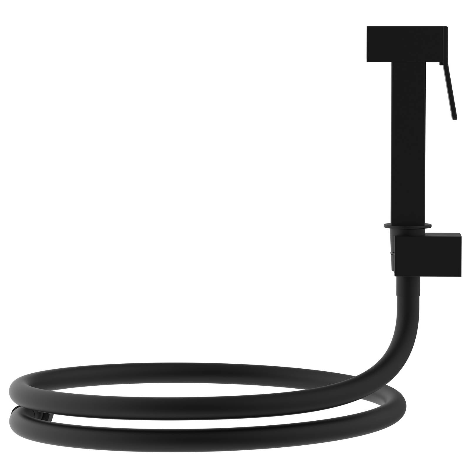 evekare 1.2m Matte Black Square Bidet Spray with Holder Lead Free