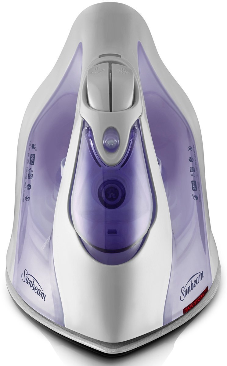 Sunbeam Verve iron - 2400W, 300ml tank, vertical steam, non-stick soleplate, purple - SR6575