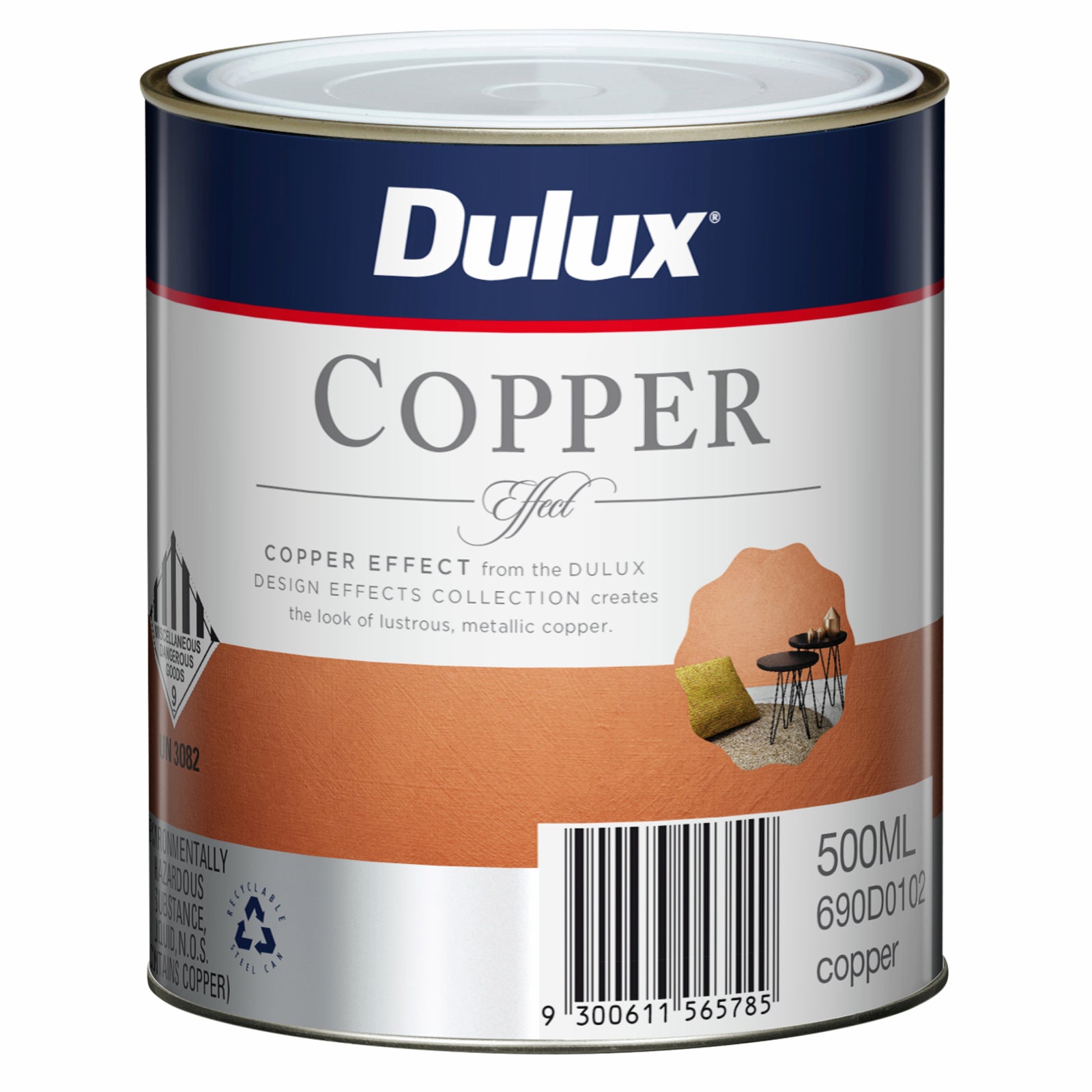 Dulux Design Copper Effect Paint 500ml, Water-Based Interior Exterior