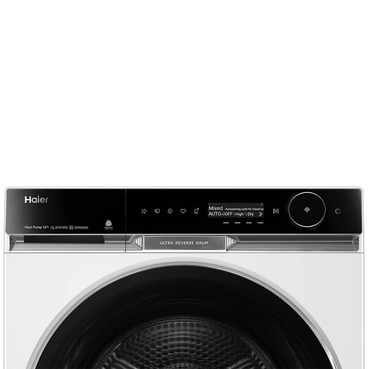Haier 600 Series 12kg Front Load Washer & 10kg Heat Pump Dryer - White - Steam Care - HWF12PXW2HDHP10PXW1
