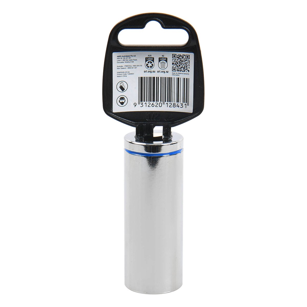 Trojan 22mm Deep Socket 1/2" Drive Chrome Vanadium 12 Point