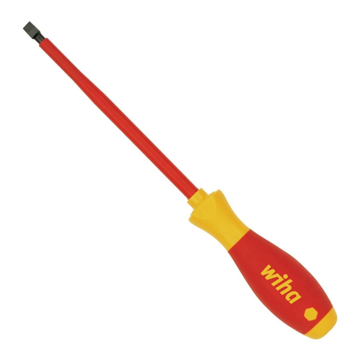 Wiha 2.5 x 75mm Insulated Flat Slotted Screwdriver VDE 1000V SoftFinish