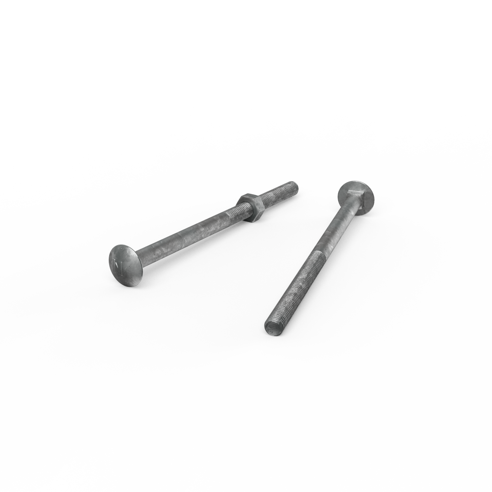 ZENITH M10 x 170mm Hot Dip Galvanised Cup Head Bolts & Nuts - 25 Pack, 4.6 Grade Steel