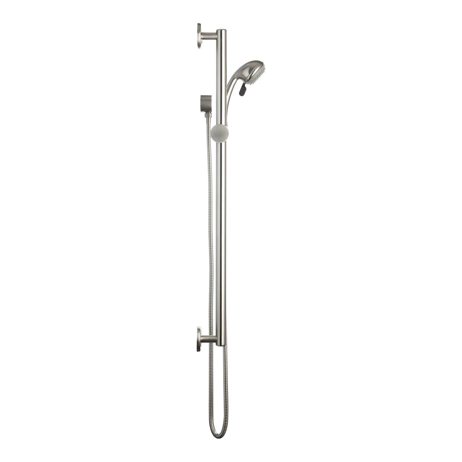 Evekare 900mm Brushed Nickel Grab Rail & 3 Function Shower, 2m Hose, 8.5L/min, 250kg, 3 Star WELS