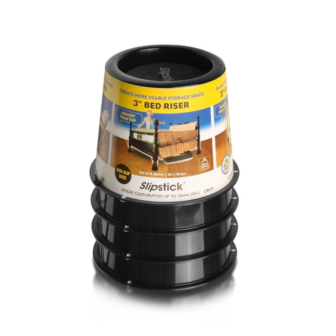 Slipstick 76mm Black Furniture Riser 4 Pack