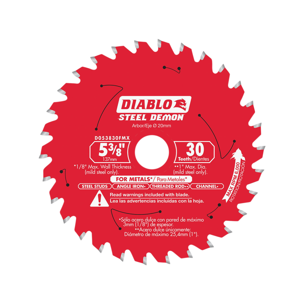 Diablo Steel Demon 136mm 5-3/8" 30T Ferrous Metals Saw Blade