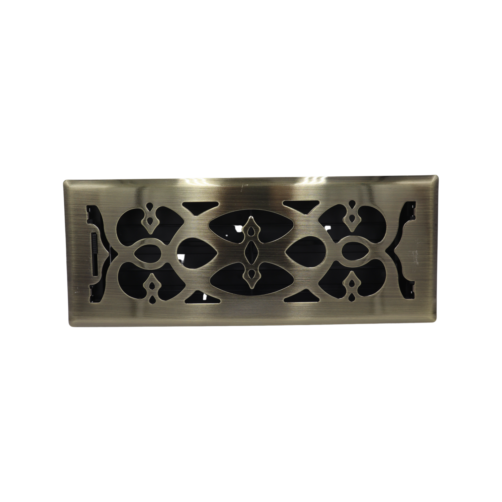 Accord 10 x 30cm Victorian Floor Vent Antique Brass Electroplated Steel