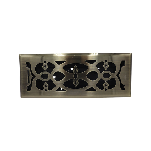 Accord Antique Brass Victorian Floor Vent 10 x 30cm Metal Adjustable - SuperSaverAU - view 1