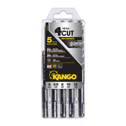 Kango K4 SDS Plus Drill Bit Set 72mm - 5 Piece