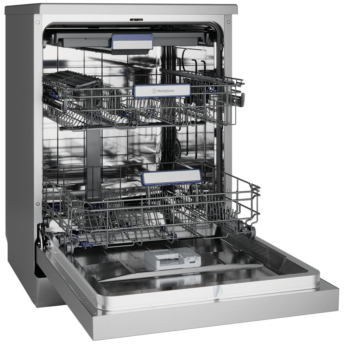Westinghouse 60cm Freestanding Dishwasher - 15 Place Settings, Stainless Steel, 10 Programs - WSF6608XC