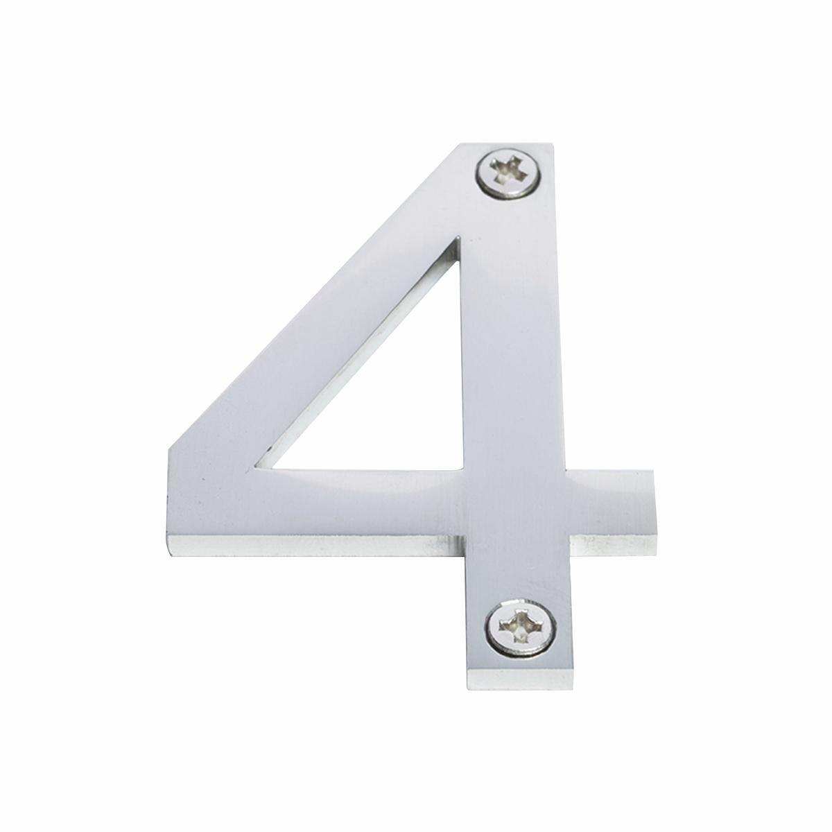 Sandleford 60mm Brushed Stainless Steel House Number 4 - Weather Resistant