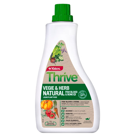 Yates Thrive Natural Vegie & Herb 1L Liquid Plant Food, Water Soluble