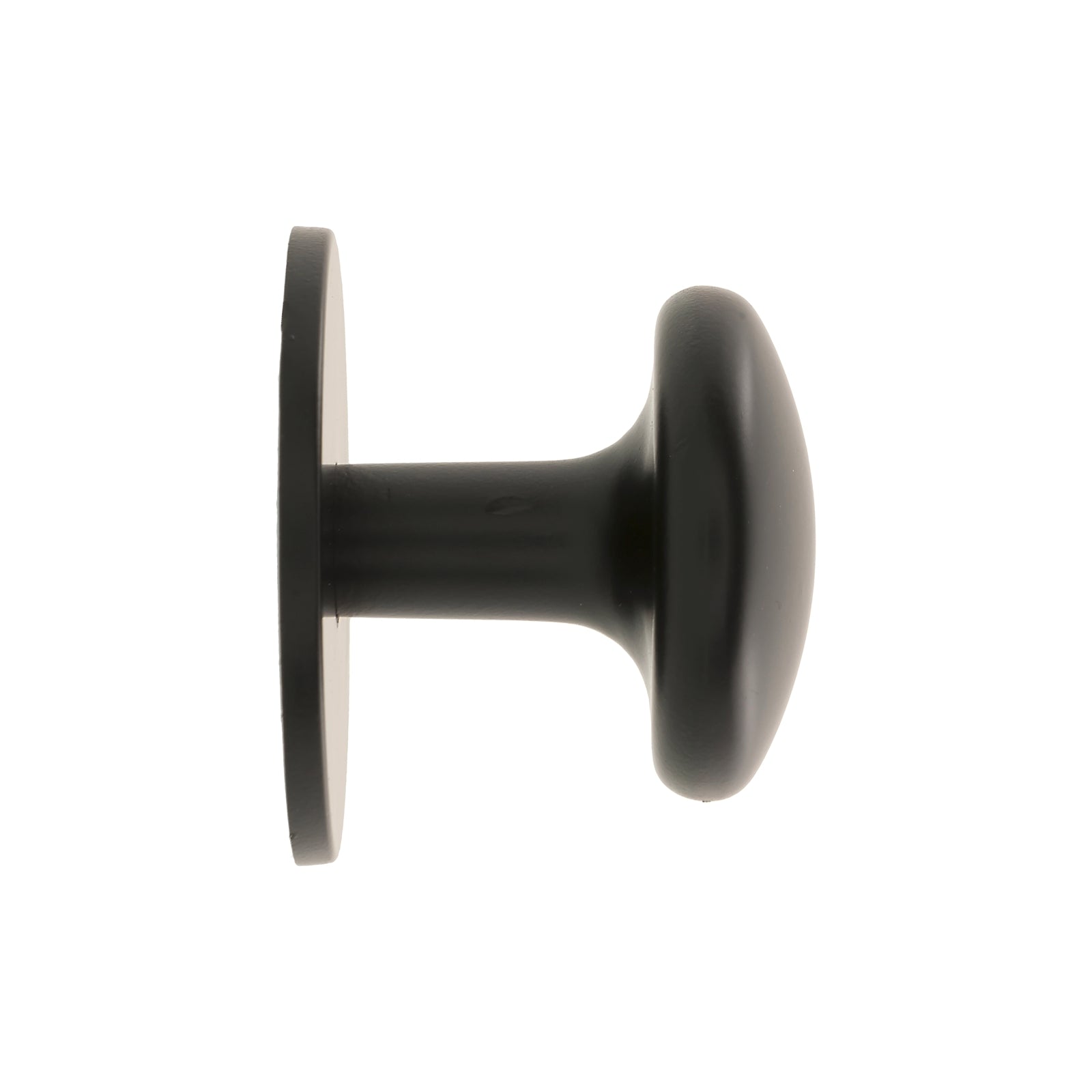 Prestige 26mm Matte Black Flat Knob - Zinc Alloy - 6 Pack