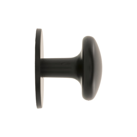 Prestige 26mm Matte Black Flat Knob - Zinc Alloy - 6 Pack
