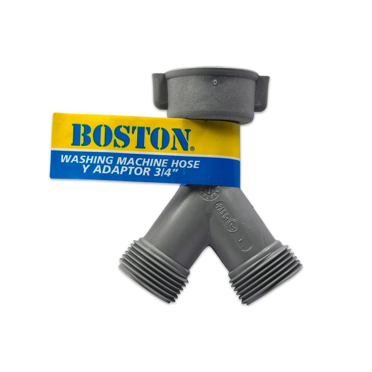 Boston 3/4" Washing Machine Y Hose Adaptor, Grey Plastic BSP