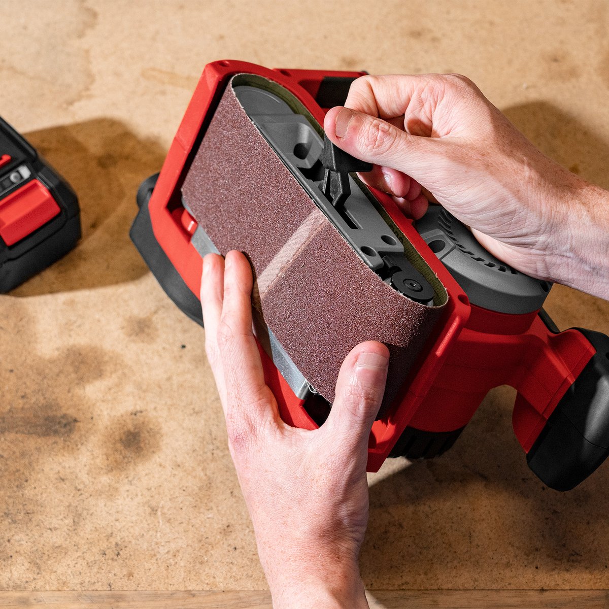 Ozito PXC 18V Brushless 75 x 457mm Cordless Belt Sander - Skin Only PXBBSS-457