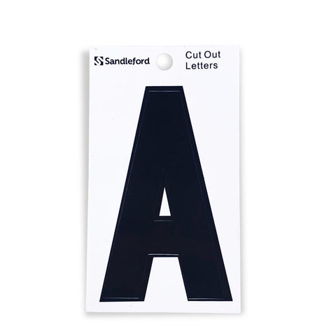Sandleford 85mm Black Cut Out Self Adhesive House Letter "A" - SuperSaverAU - view 1