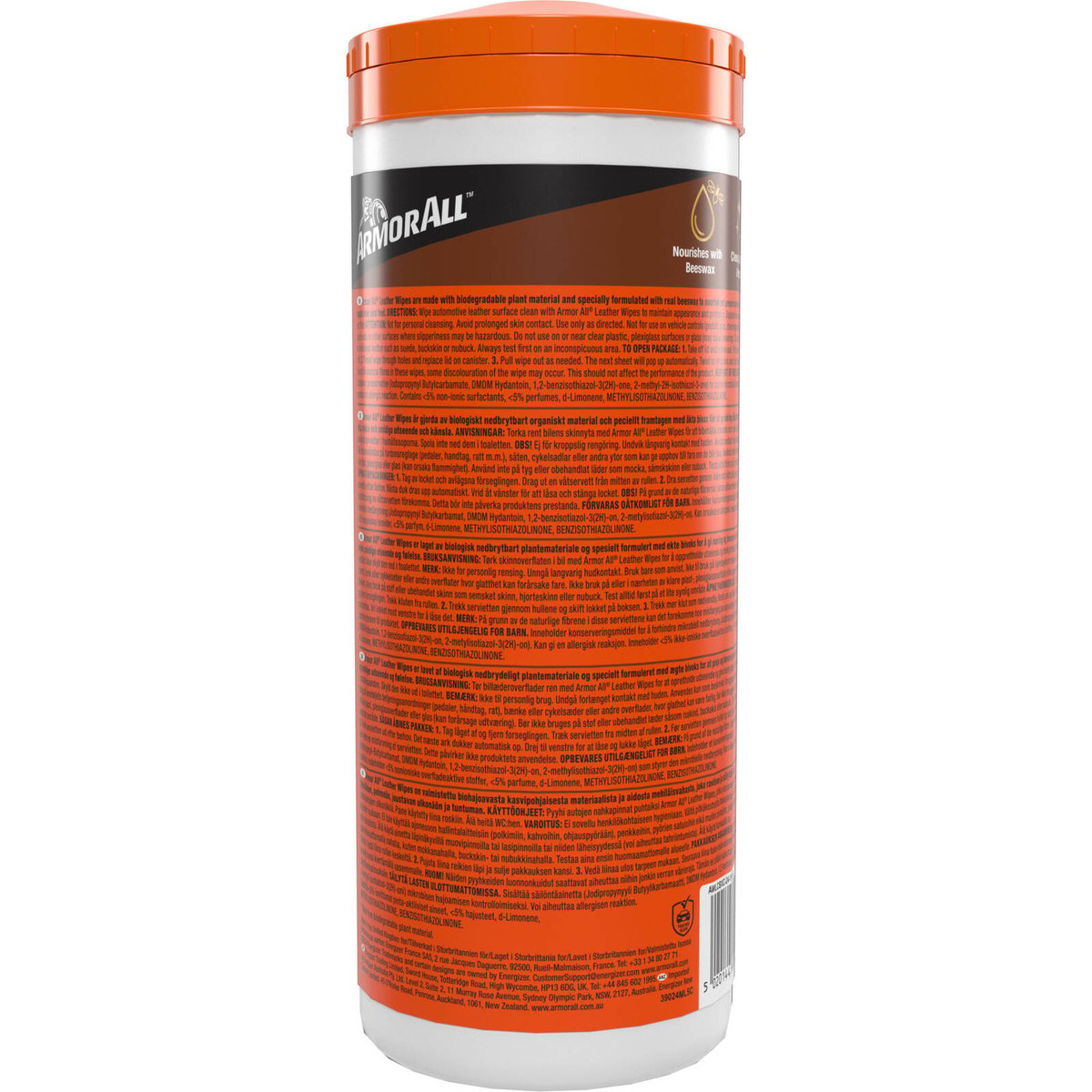 Armor All Leather Car Cleaning Wipes - 24 Pack
