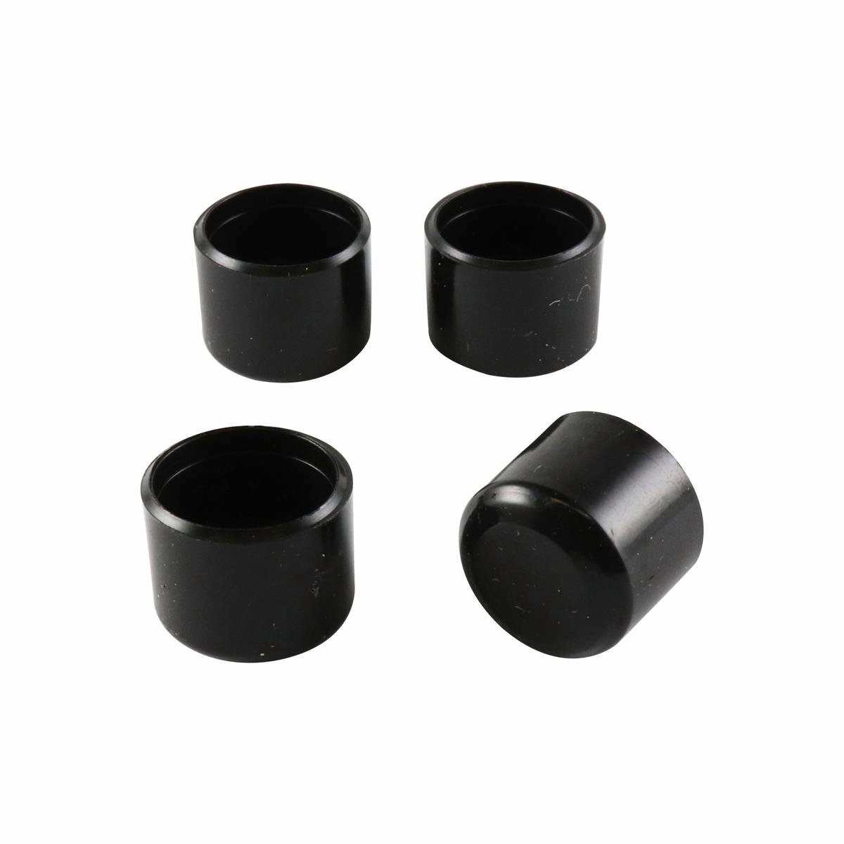 Surface Gard 16mm Black Round External Plastic Chair Tip - 4 Pack