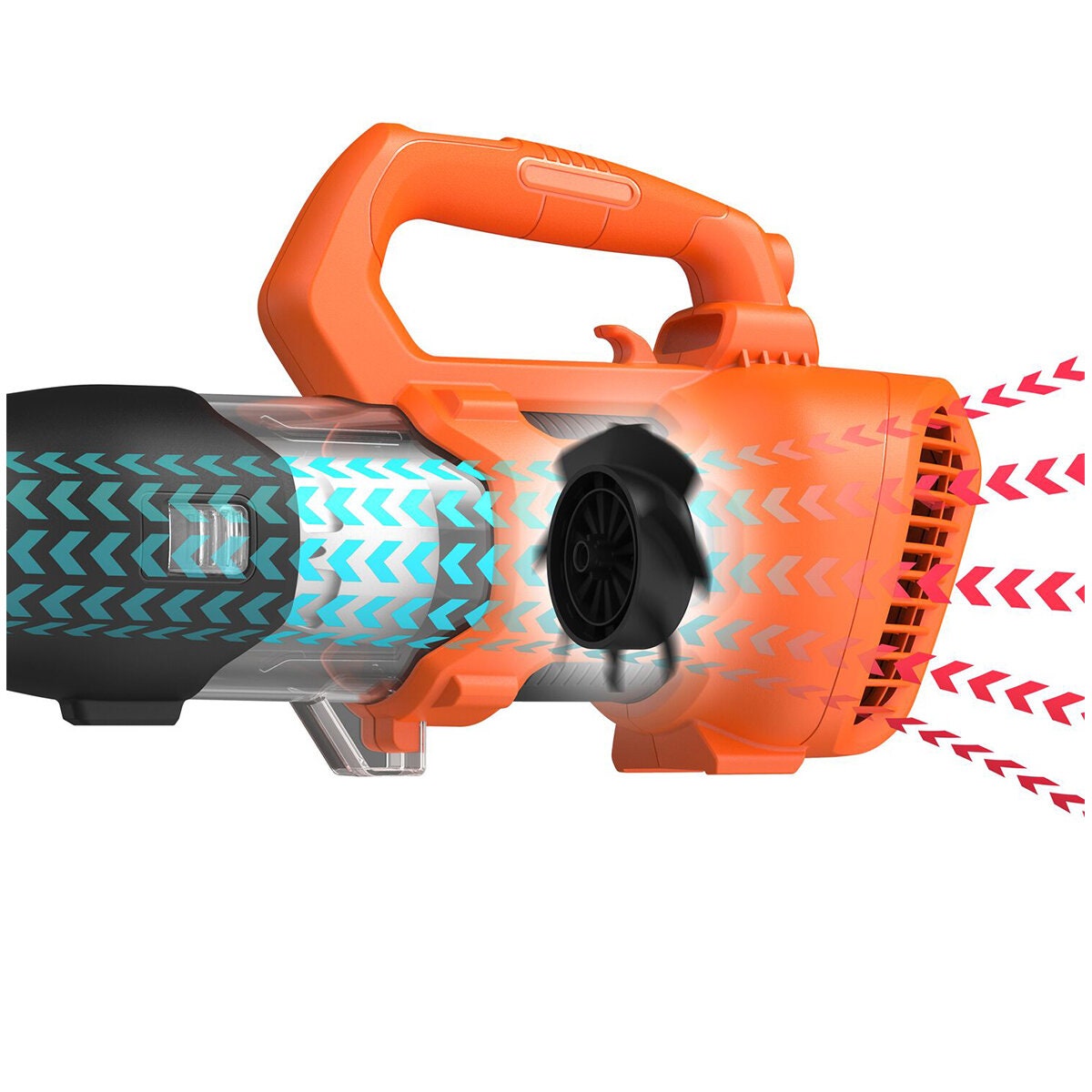 Black & Decker 1850W Axial Blower - Orange Body with Black Blowing Hose, 2 Year Warranty - BEBL185-XE
