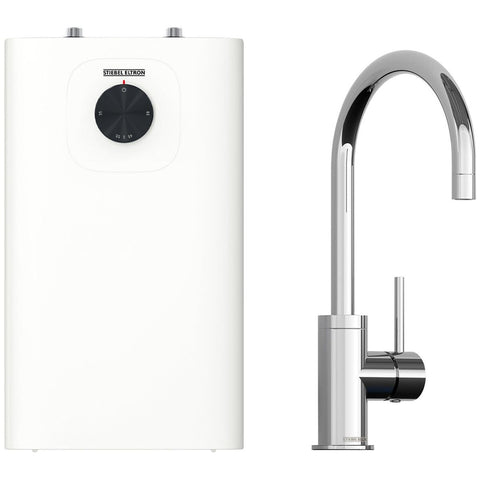Stiebel Eltron SNU 10 Plus 10L electric water heater with gooseneck chrome mixer - 10A plug and lead - 208193
