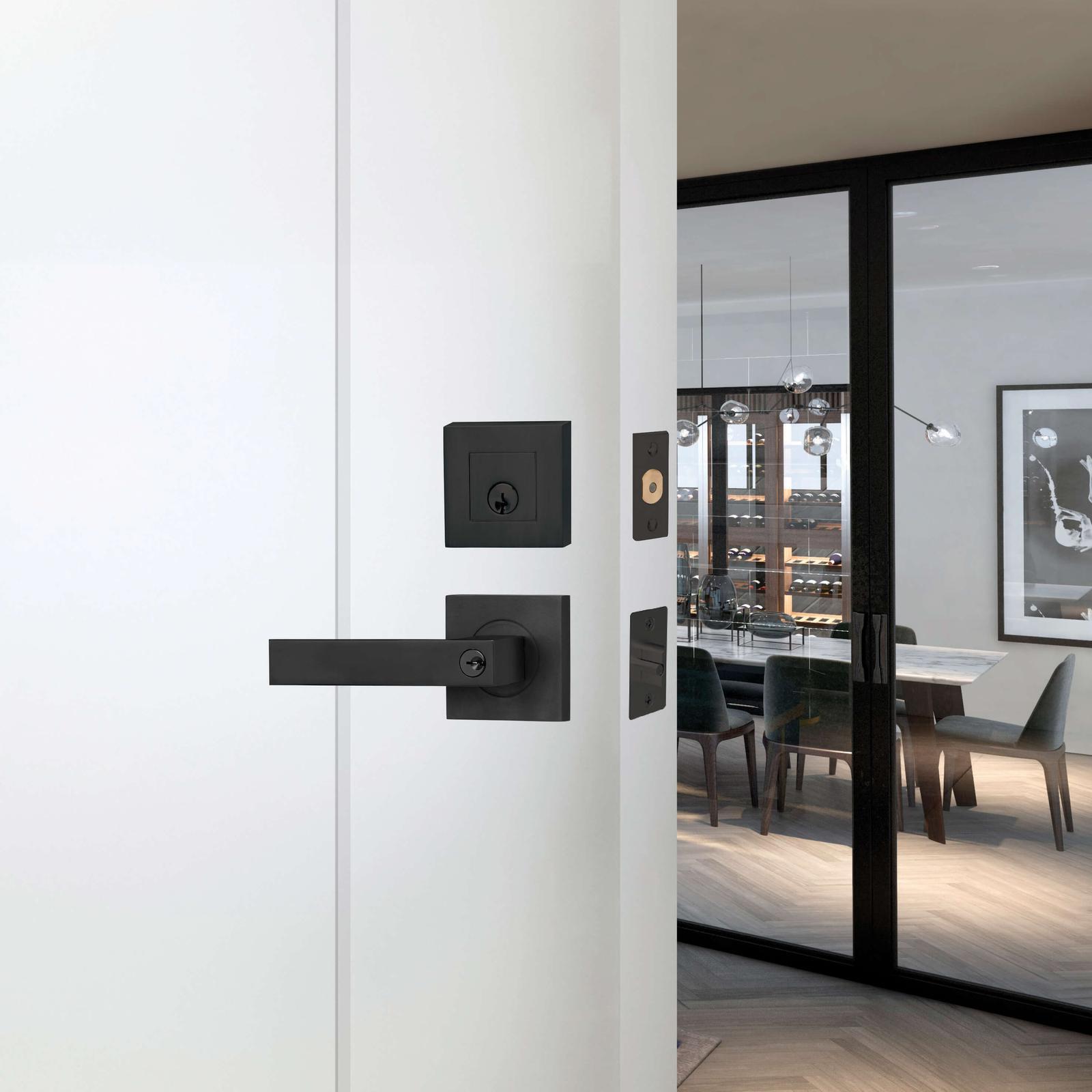 Lemaar Javea Black Zinc Security Set Front Door