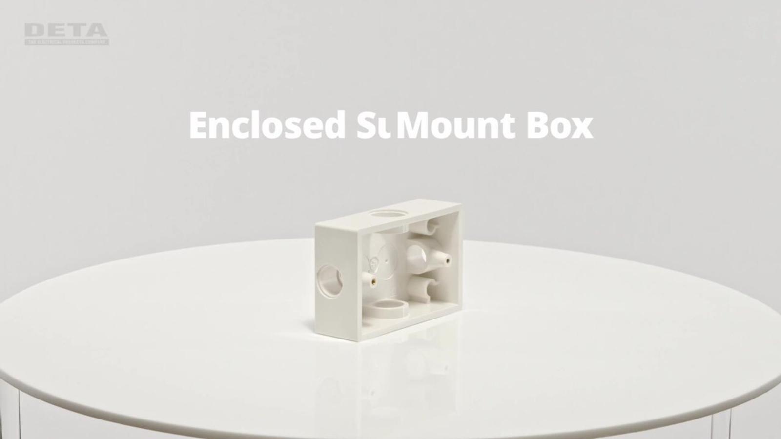 DETA Enclosed Surface Mounting Box, White Polycarbonate, 34mm Deep, Indoor (6078B)