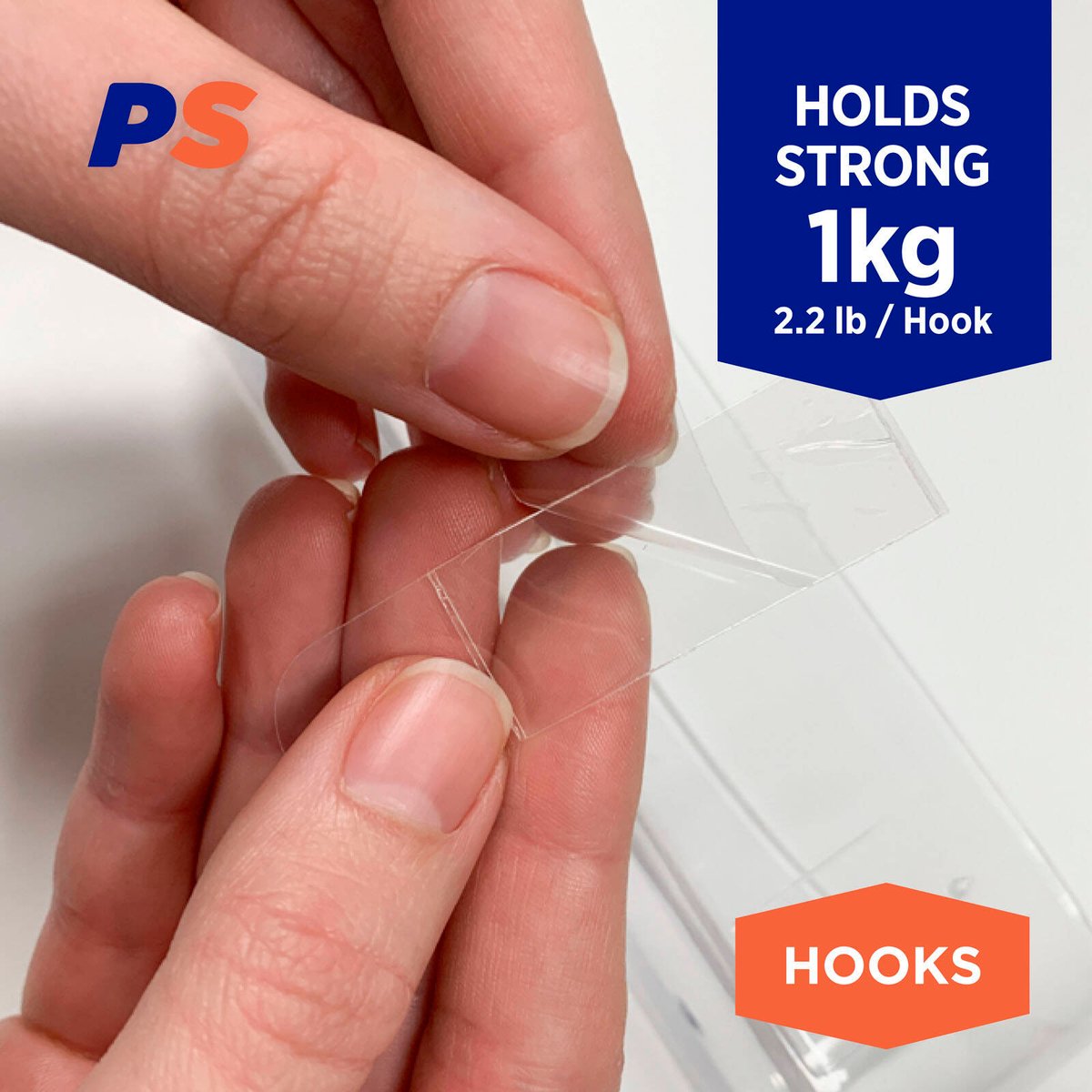 Permastik Large Clear Removable Self-Adhesive Refill Strips 24 Pack