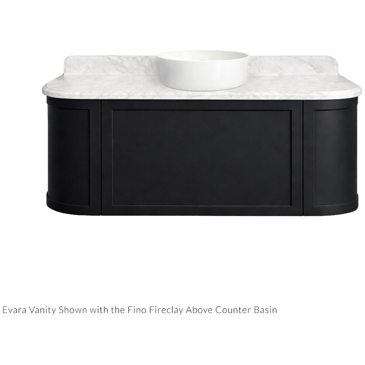 Turner Hastings Evara 120cm Wall Hung Vanity - Marble Top, Volcanic Ash, 1 Taphole - EV124-VA-1TH
