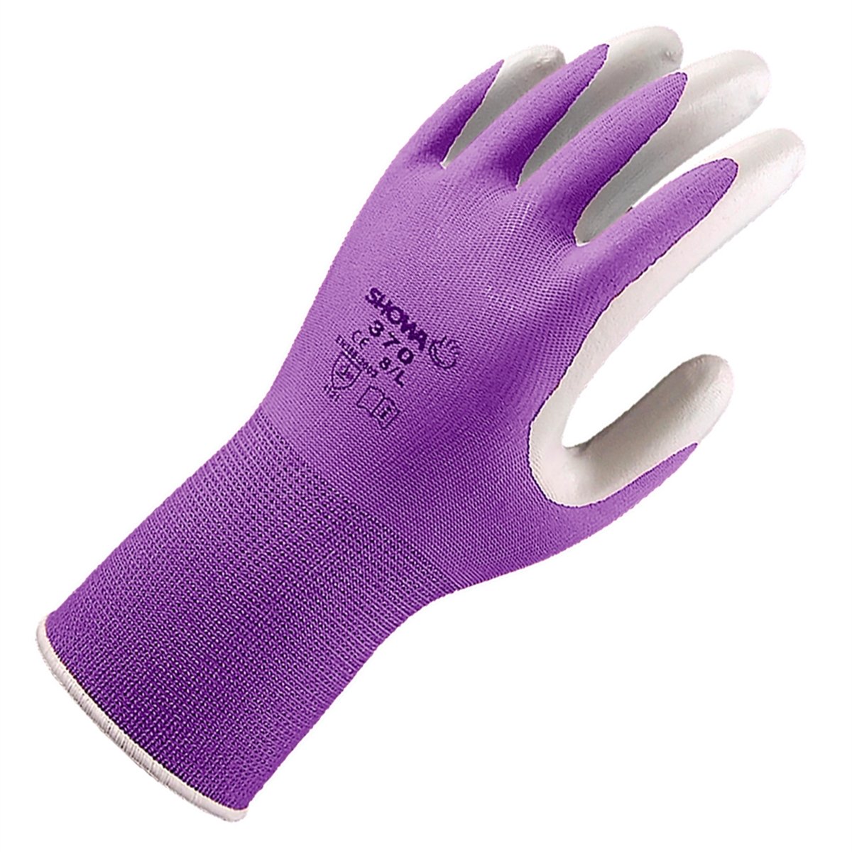 Showa 370 Colours Gardening Gloves Medium, Nitrile Coated, Machine Washable