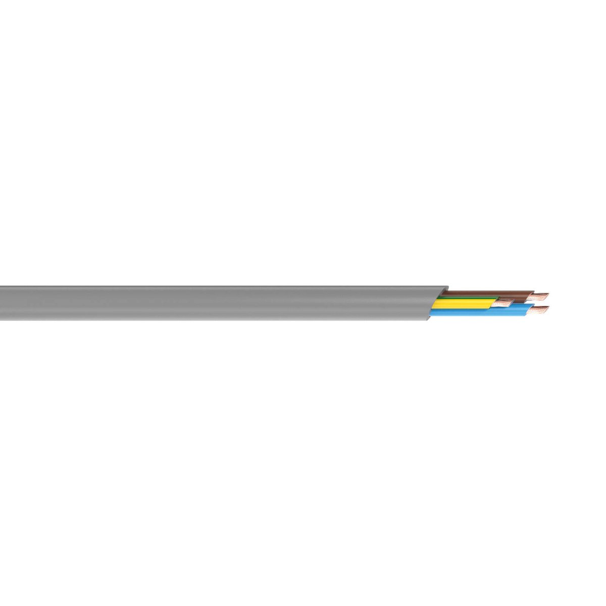 Deta 5m 0.75mm2 3-Core Cable - Grey Copper Flex