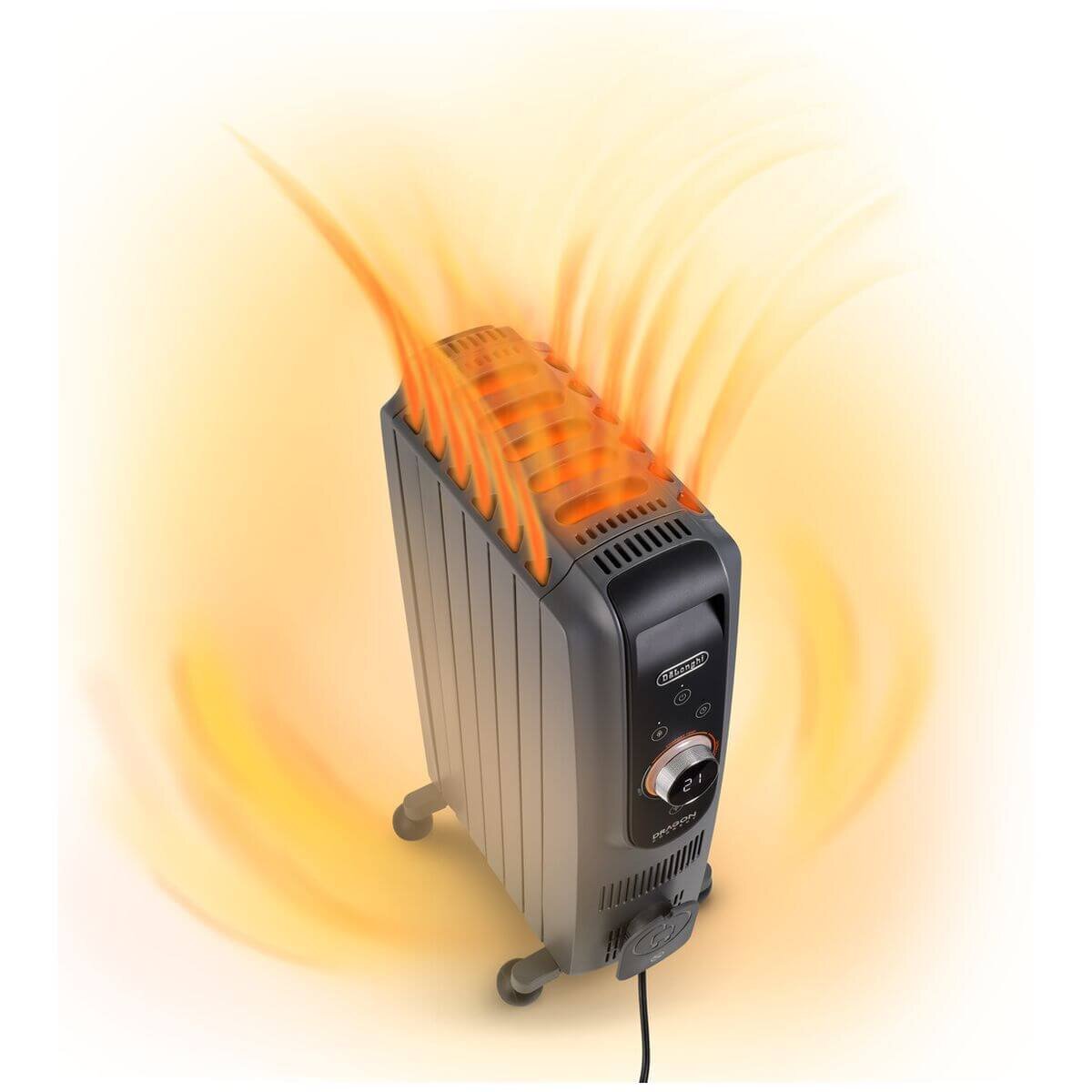 DeLonghi Dragon 5 Pro Oil Column Heater - Grey - WiFi App Control - Digital Thermostat - TRD50615WIFI