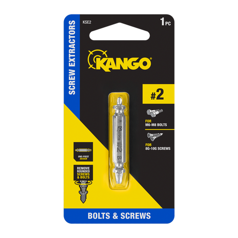 Kango Size #2 Screw Extractor - Double-Ended M2 Steel for 8G-10G Screws
