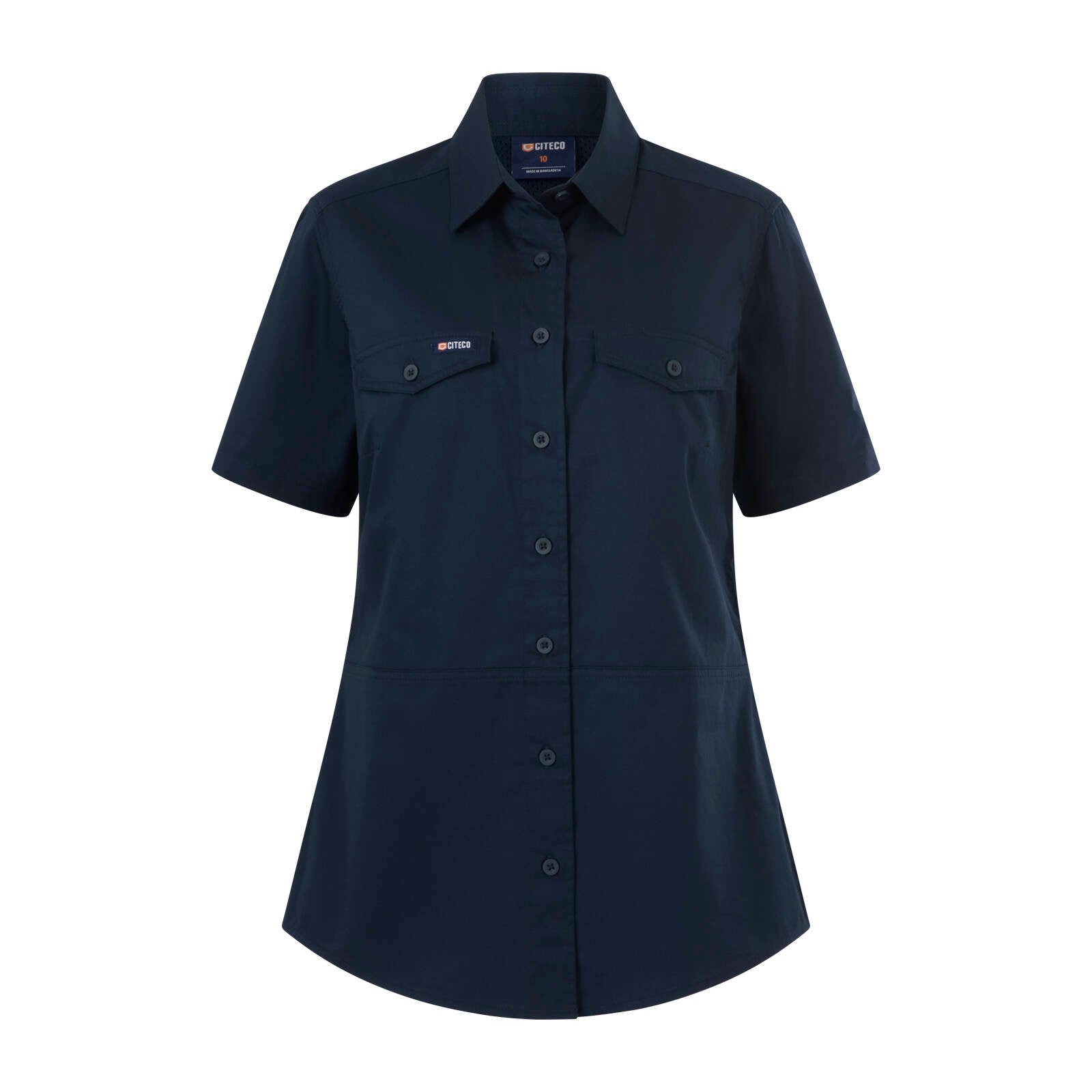 Citeco Women's Navy Short Sleeve Shirt - Size 18
