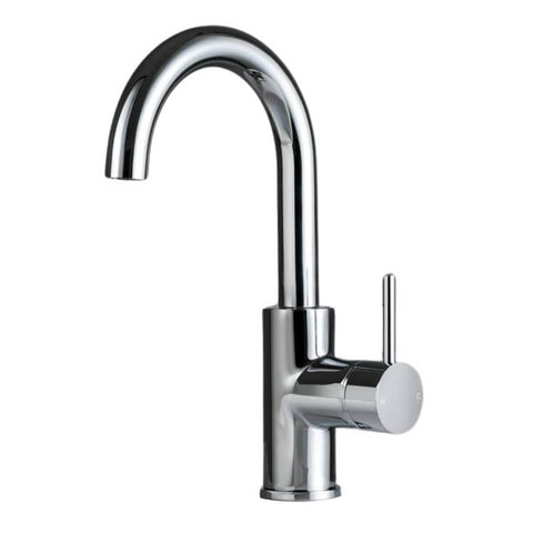 Rogerseller Tonic Gooseneck Basin Mixer - Chrome Finish - 285mm High - 5 Year Warranty - 3606013601