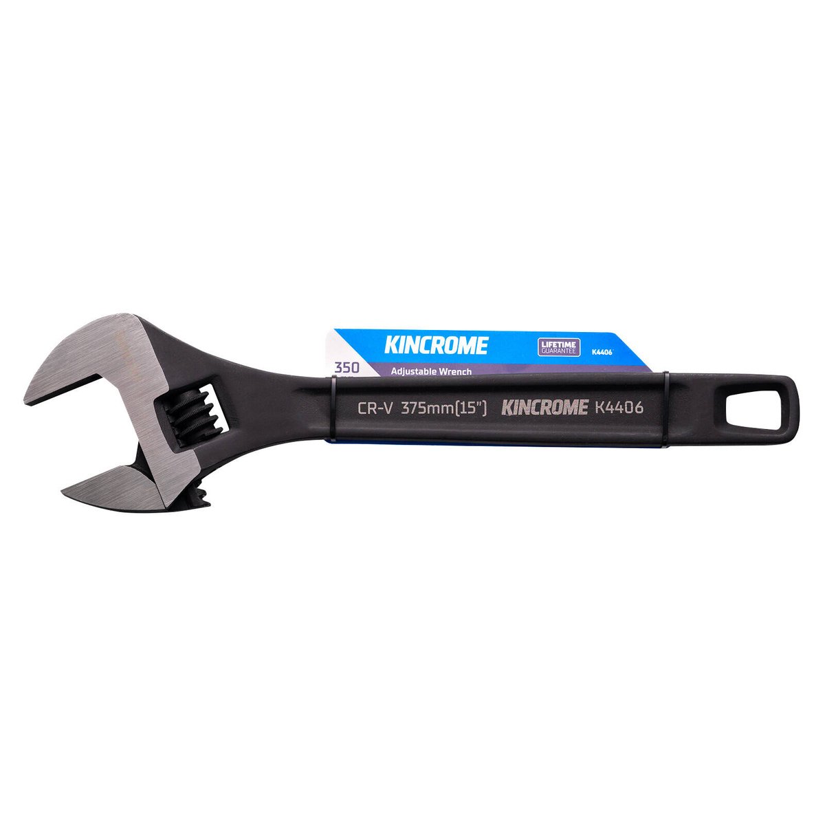 Kincrome Adjustable Wrench 375mm 15 - Chrome Vanadium Steel - 43mm Jaw Opening - Corrosion Resistant - SuperSaverAU - view 2
