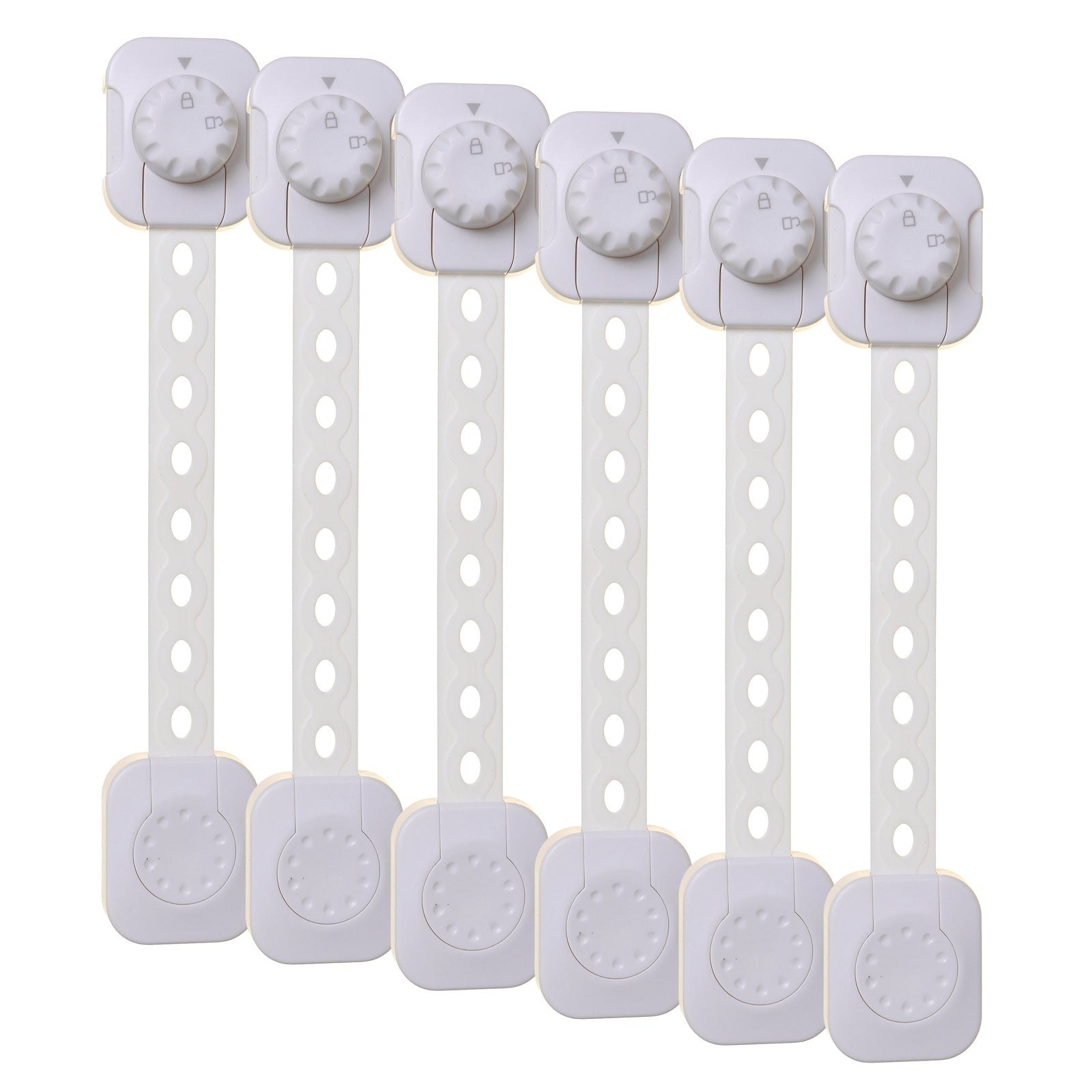 Dreambaby Twist N Lock Multi-Purpose Latch 38 x 215mm ABS 6 Pack White