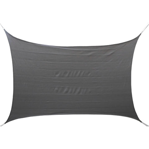 Marquee 3 x 5m Charcoal Rectangular Shade Sail - HDPE 93% UV Block