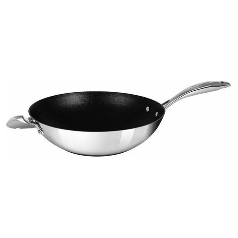 Scanpan HaptIQ 32cm Wok - Stainless Steel, Stratanium+ Non-Stick, Induction Compatible - 17200
