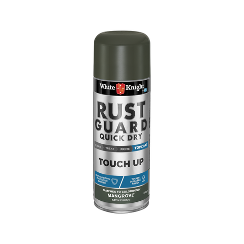 White Knight Rust Guard Touch Up Spray Paint Mangrove Satin 300g - For COLORBOND & Metal