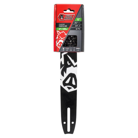 Full Boar 12" / 305mm Chainsaw Chain & Bar FBCSBC-124345 - SuperSaverAU - view 1