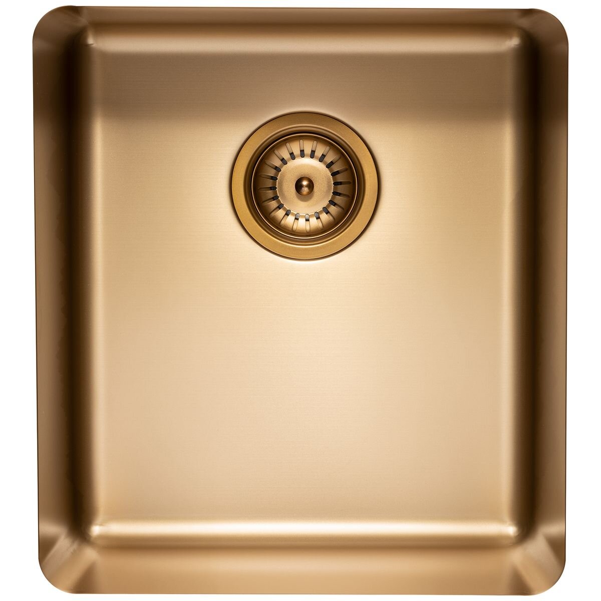 Titan Essentials 405mm Single Bowl Sink and Pull Out Gooseneck Mixer Tap Package - Brass - TSBRPK402