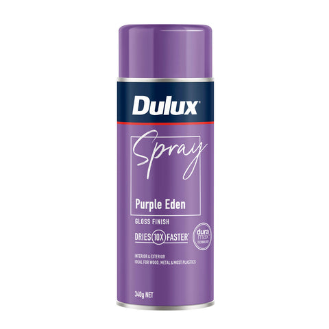 Dulux 340g Purple Eden Gloss Finish Spray Paint, High-Gloss Purple, Indoor & Outdoor