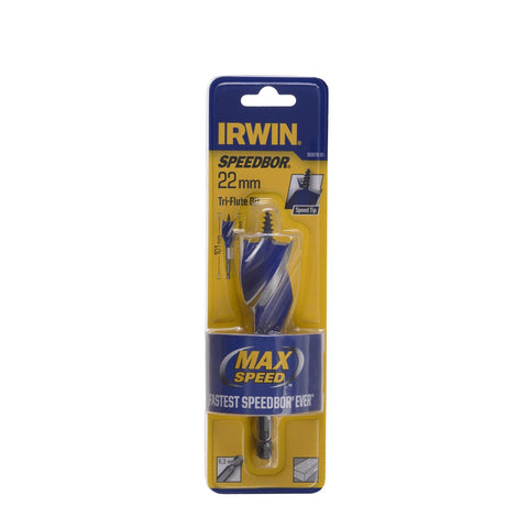 IRWIN 22 x 101mm Speedbor Max Speed Tri-Flute Bit, Quick Change