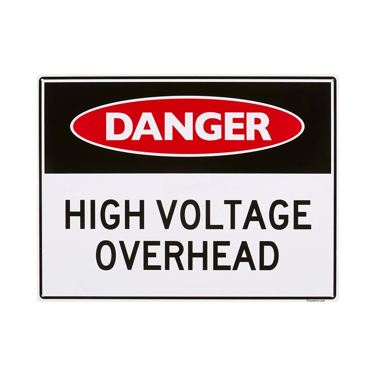 Sandleford 450 x 600mm High Voltage Overhead Polypropylene Sign
