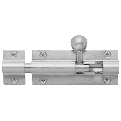 Delf Trade Barrel Bolt 75 x 32 x 9.5mm Satin Chrome - 25mm Throw Zinc Alloy