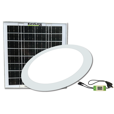 EzyLite 170mm Round Hybrid Solar Skylight Alternative EZSL170RH-Gen4 - Aluminium, DIY Flush Mount