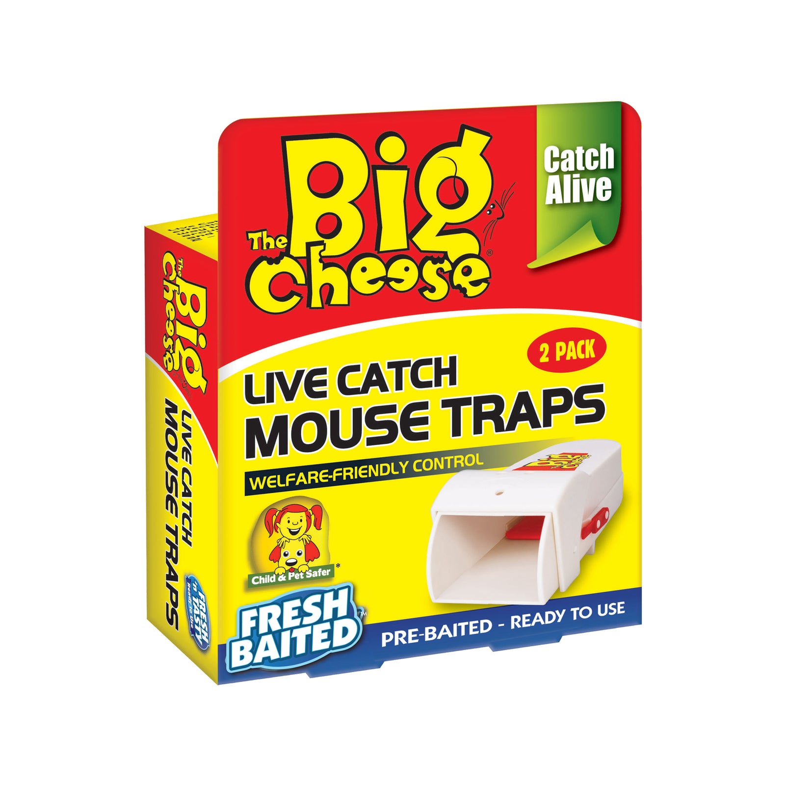 The Big Cheese Live Catch Mouse Trap - 2 Pack